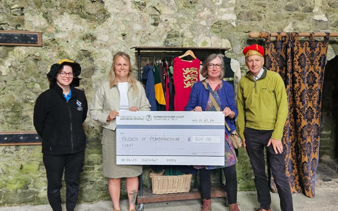 Gwisgoedd newydd yn rhoi bywyd newydd i hanes Castell Caeriw